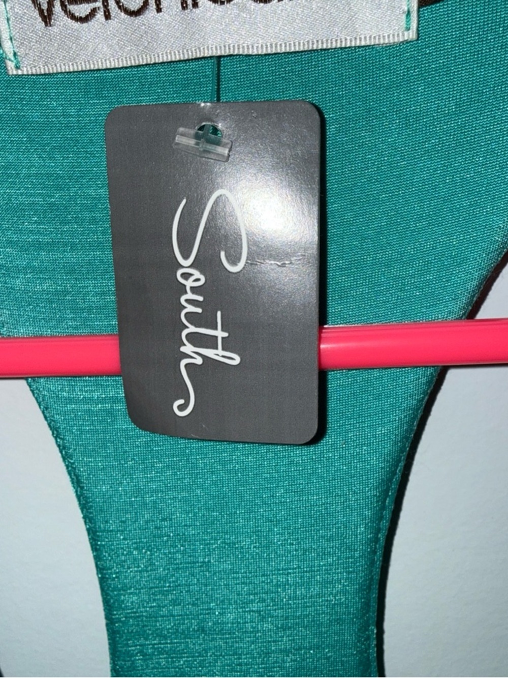 Veronica M Teal Sleeveless Dress with Racerback - Picture 4 of 9